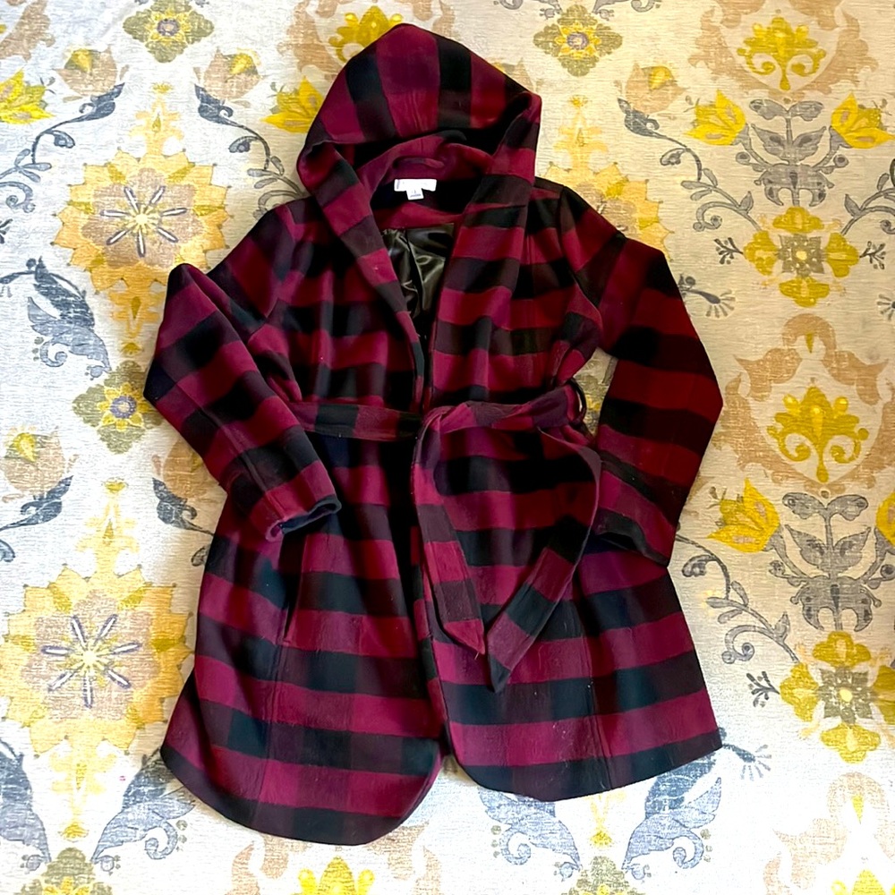 Motherhood Maternity Plaid Winter Jacket